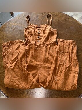 Old Navy pant romper, size XS, tan/orange colored